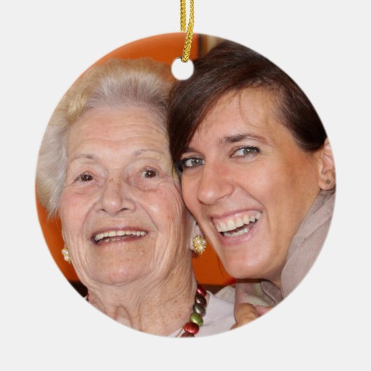 Lieblings Foto Keramik Weihnachten Ornament (Vorne)