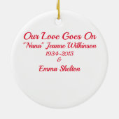 Lieblings Foto Keramik Weihnachten Ornament (Hinten)