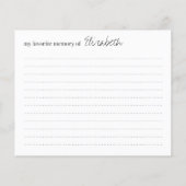 Lieblings-Gedächtnisbeerdigung Moderne Gedächtnisk (Rückseite)