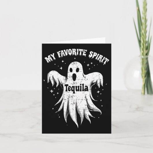 Lieblings-Geist Tequila Drink Ghost Halloween C Karte (Vorderseite)