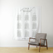 Lieblings-Green Sage-Hochzeitstabelle Wandteppich (Beispiel)