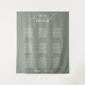 Lieblings-Green Sage-Hochzeitstabelle Wandteppich (Vorderseite)