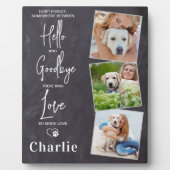 Lieblings-Hallo Anpassen von 3-Foto-Hundeschema Fotoplatte (Vorderseite)