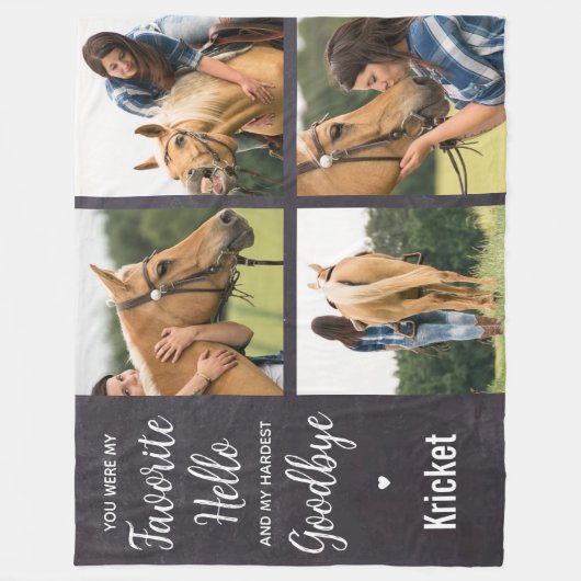 Lieblings-Hallo Hardest Goodbye 4 Foto Memorial Fleecedecke (Vorderseite)