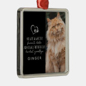 Lieblings-Hallo Hardest Goodbye Cat Memorial Ornament Aus Metall (Rechts)