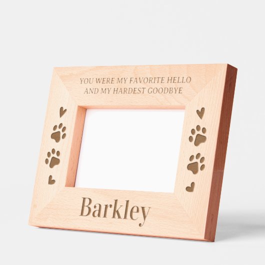 Lieblings-Hallo Hardest Goodbye Custom Pet Memoria Geätzte Rahmen (Links)