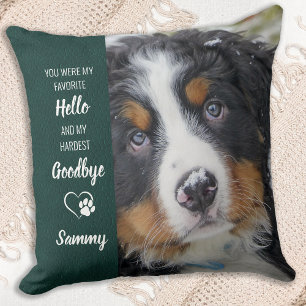 Lieblings-Hallo Hardest Goodbye Custom Pet Memoria Kissen