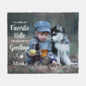 Lieblings-Hallo Hardest Goodbye Dog Pet Memorial Fleecedecke (Vorderseite (Horizontal))