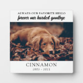 Lieblings-Hallo Hardest Goodbye Foto-Gedenkstätte Fotoplatte (Vorderseite)