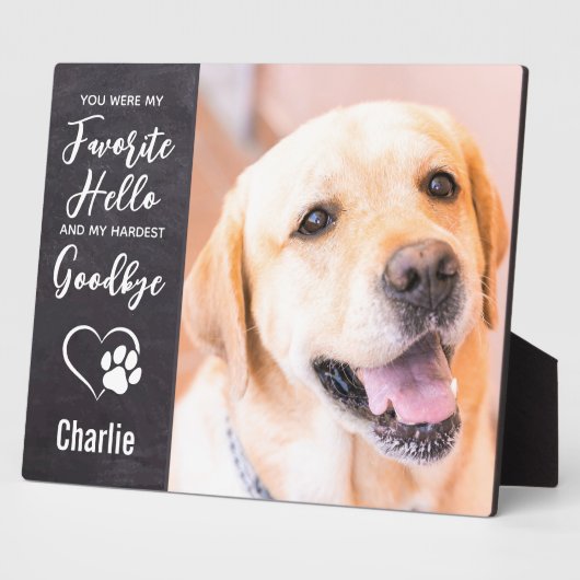 Lieblings-Hallo Hardest Goodbye Foto Memorial Fotoplatte (Seite)