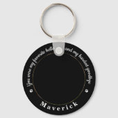 Lieblings-Hallo Hardest Goodbye Foto Memorial Schlüsselanhänger (Rückseite)