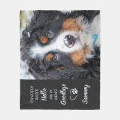 Lieblings-Hallo Hardest Goodbye - Hund-Pet-Memoria Fleecedecke (Vorderseite)