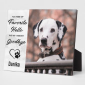 Lieblings-Hallo Hardest Goodbye Pet Foto Memorial Fotoplatte (Seite)