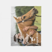 Lieblings-Hallo Hardest Goodbye Pet Horst Memorial Fleecedecke (Vorderseite)