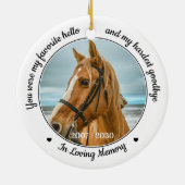 Lieblings-Hallo Hardest Goodbye Pet Horst Memorial Keramik Ornament (Hinten)
