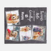 Lieblings-Hallo Hardest Goodbye Pet Hund Memorial Fleecedecke (Vorderseite (Horizontal))