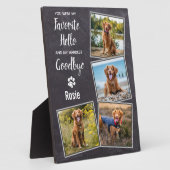 Lieblings-Hallo Hardest Goodbye Pet Hund Memorial Fotoplatte (Seite)