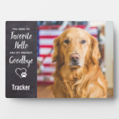 Lieblings-Hallo Hardest Goodbye Pet Hund Memorial Fotoplatte (Vorderseite)