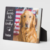 Lieblings-Hallo Hardest Goodbye Pet Hund Memorial Fotoplatte (Seite)