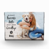 Lieblings-Hallo Hardest Goodbye Pet Loss Memorial Fotoblock (Vorderseite)