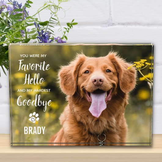 Lieblings-Hallo Hardest Goodbye Pet Loss Memorial Fotoblock