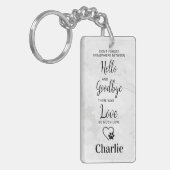 Lieblings-Hallo Hardest Goodbye Pet Loss Memorial Schlüsselanhänger (Vorderseite links)