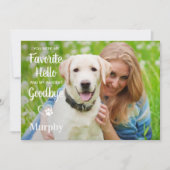 Lieblings-Hallo Hardest Goodbye Pet Memorial Foto Dankeskarte (Vorderseite)