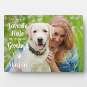 Lieblings-Hallo Hardest Goodbye Pet Memorial Foto Fotoplatte (Vorderseite)