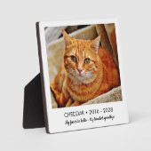 Lieblings-Hallo Hardest Goodbye Pet Memorial Foto Fotoplatte (Vorderseite)