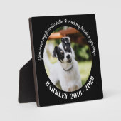 Lieblings-Hallo Hardest Goodbye Pet Memorial Foto Fotoplatte (Vorderseite)