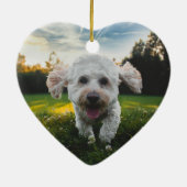 Lieblings-Hallo Hardest Goodbye Pet Memorial Foto Keramik Ornament (Hinten)