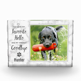 Lieblings-Hallo Hardest Goodbye Pet Memorial Fotoblock
