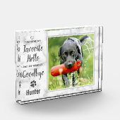 Lieblings-Hallo Hardest Goodbye Pet Memorial Fotoblock (Links)