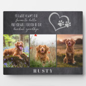 Lieblings-Hallo Hardest Goodbye Pet Memorial Fotoplatte (Vorderseite)