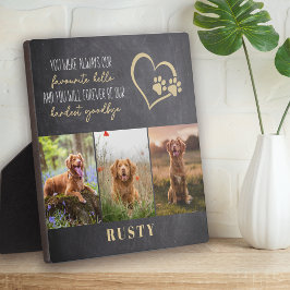 Lieblings-Hallo Hardest Goodbye Pet Memorial Fotoplatte