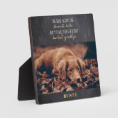 Lieblings-Hallo Hardest Goodbye Pet Memorial Fotoplatte (Vorderseite)