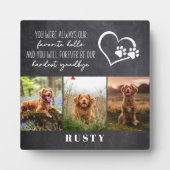 Lieblings-Hallo Hardest Goodbye Pet Memorial Fotoplatte (Vorderseite)