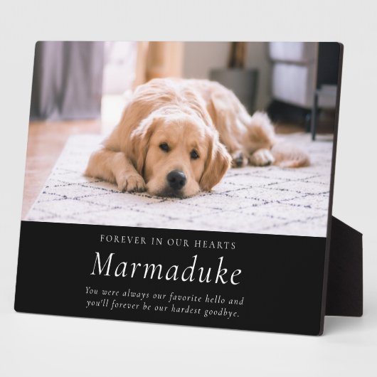 Lieblings-Hallo Hardest Goodbye Pet Memorial Fotoplatte (Seite)