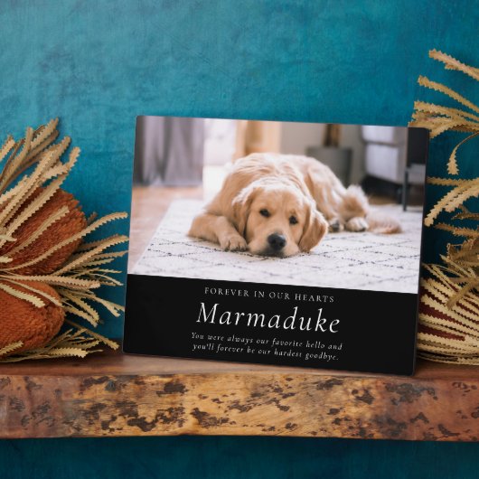 Lieblings-Hallo Hardest Goodbye Pet Memorial Fotoplatte (Seite)