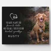 Lieblings-Hallo Hardest Goodbye Pet Memorial Fotoplatte (Vorderseite)