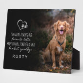 Lieblings-Hallo Hardest Goodbye Pet Memorial Fotoplatte (Seite)