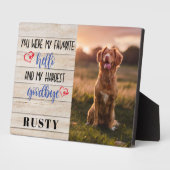 Lieblings-Hallo Hardest Goodbye Pet Memorial Plaqu Fotoplatte (Seite)