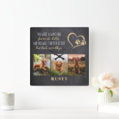 Lieblings-Hallo Hardest Goodbye Pet Memorial Quadratische Wanduhr (Zuhause)