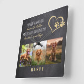 Lieblings-Hallo Hardest Goodbye Pet Memorial Quadratische Wanduhr (Winkel)