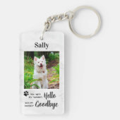 Lieblings-Hallo Hardest Goodbye Pet Memorial Schlüsselanhänger (Rückseite)