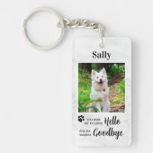 Lieblings-Hallo Hardest Goodbye Pet Memorial Schlüsselanhänger (Vorderseite)