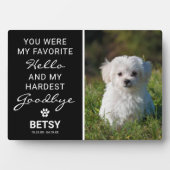 Lieblings-Hallo | Kämpfe gegen das Pet-Memorial Fotoplatte (Vorderseite)