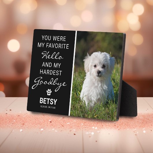 Lieblings-Hallo | Kämpfe gegen das Pet-Memorial Fotoplatte