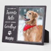 Lieblings-Hallo Personalisiert Pet Loss Hund Memor Fotoplatte (Seite)