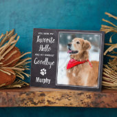 Lieblings-Hallo Personalisiert Pet Loss Hund Memor Fotoplatte (Seite)